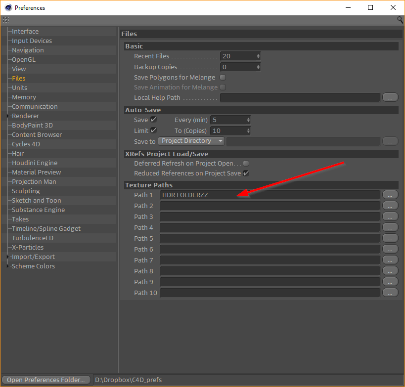 Toggle HDR images quickly for C4D preview